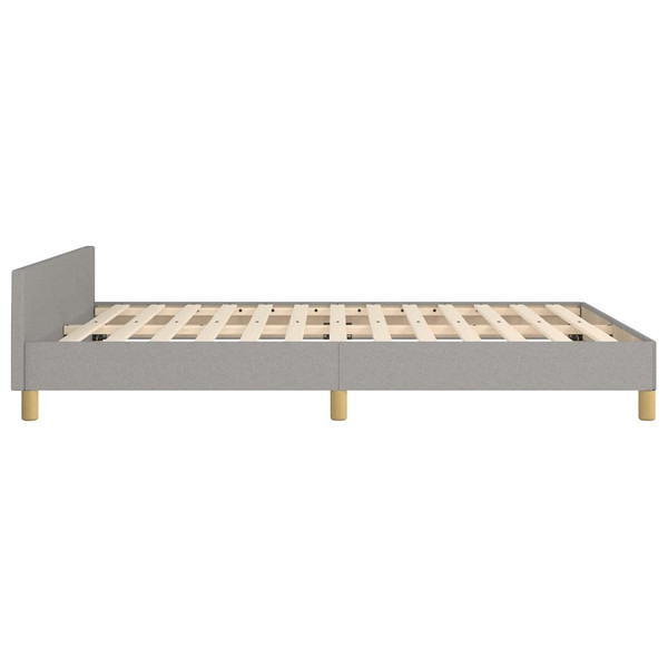 Bed Frame without Mattress Light Gray Queen Fabric A949-347456