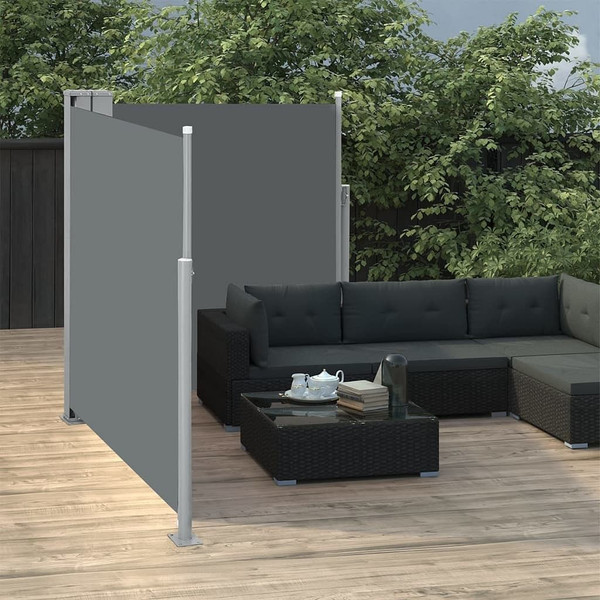 Retractable Side Awning Anthracite 55.1"x236.2 A949-48456