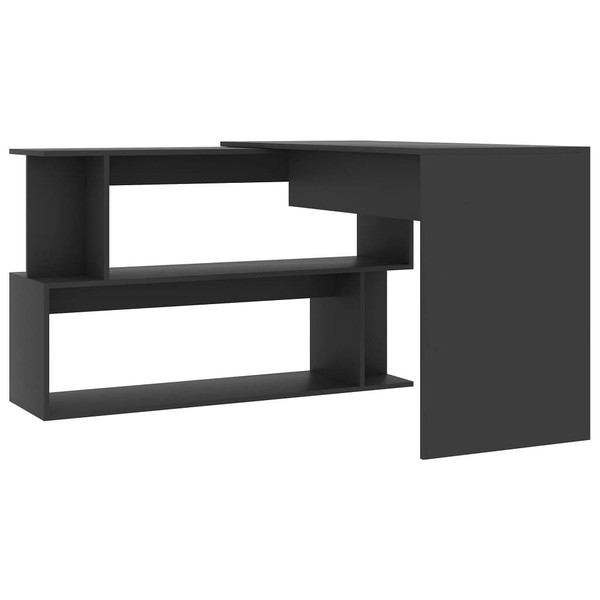 Corner Desk Gray 78.7"x19.7"x29.9" Engineered Wood A949-801100
