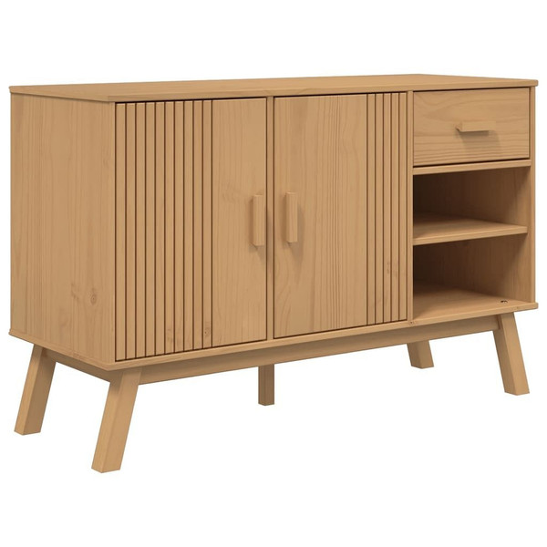 Sideboard OLDEN Brown 44.9"x16.9"x28.9" Solid Wood Pine A949-358606
