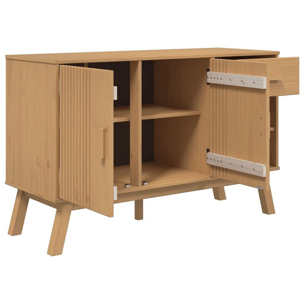 Sideboard OLDEN Brown 44.9"x16.9"x28.9" Solid Wood Pine A949-358606