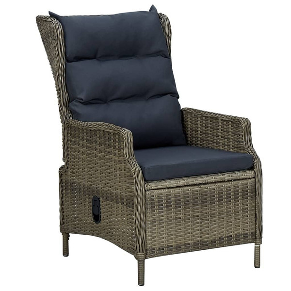 7 Piece Patio Dining Set Brown Poly Rattan A949-3156799