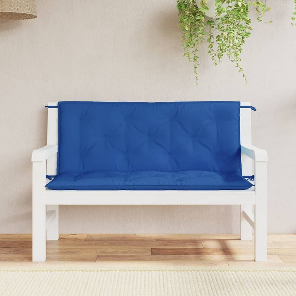Garden Bench Cushion Blue 47.2"x(19.7"+19.7")x2.8" Oxford Fabric A949-315014