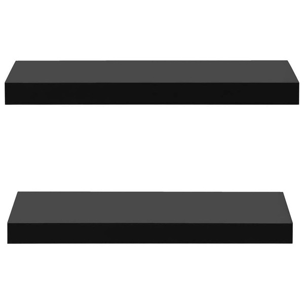 Floating Wall Shelves 2 pcs Black 15.7"x7.9"x1.5 A949-288200