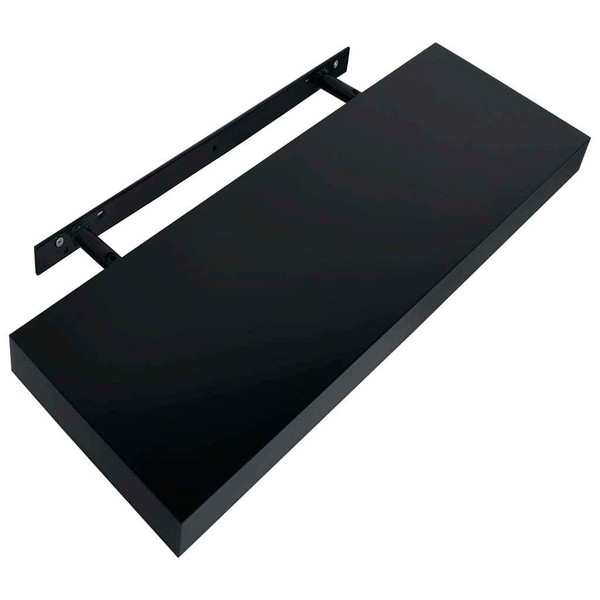 Floating Wall Shelves 2 pcs Black 15.7"x7.9"x1.5 A949-288200