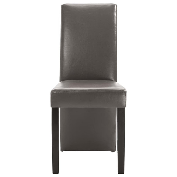 Dining Chairs 4 pcs Gray Faux Leather A949-249199