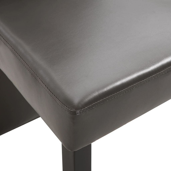 Dining Chairs 4 pcs Gray Faux Leather A949-249199
