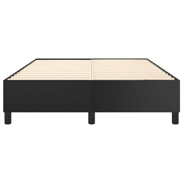 Box Spring Bed Frame Black Queen Faux Leather (US/AU Only) A949-3121077