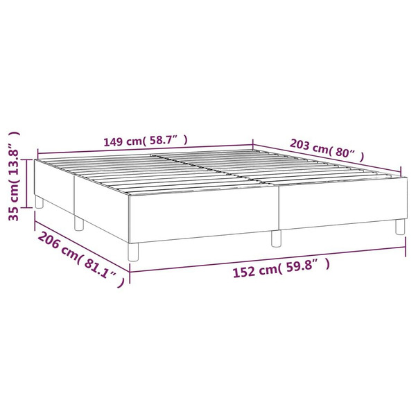 Box Spring Bed Frame Black Queen Faux Leather (US/AU Only) A949-3121077