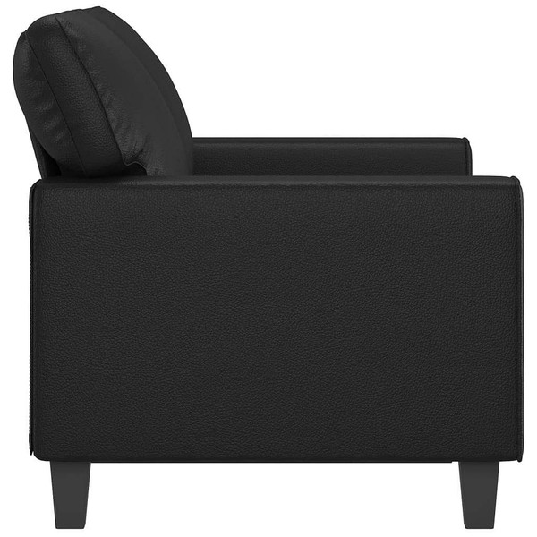 2-Seater Sofa Black 47.2" Faux Leather A949-359412