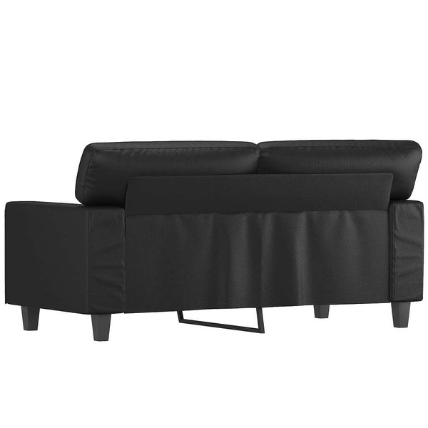 2-Seater Sofa Black 47.2" Faux Leather A949-359412