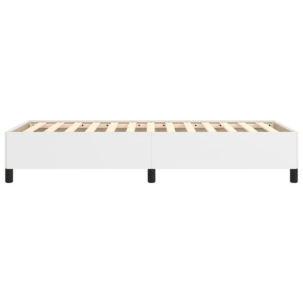 Bed Frame without Mattress White 39.4"x79.9" Twin XL Faux Leather A949-347278