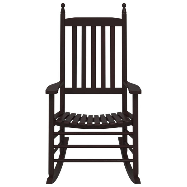 Rocking Chairs with Curved Seats 2 pcs Brown Solid Wood Poplar A949-3281587