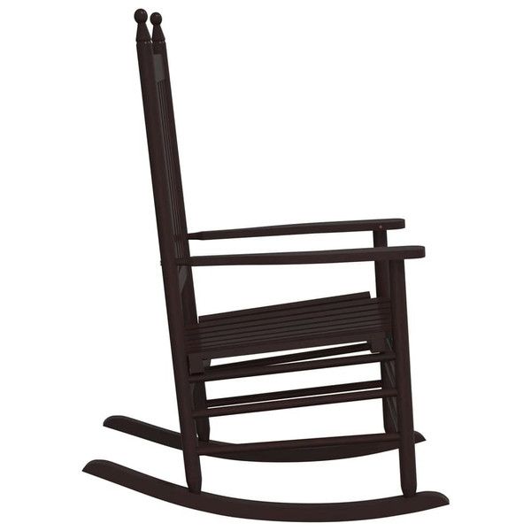 Rocking Chairs with Curved Seats 2 pcs Brown Solid Wood Poplar A949-3281587