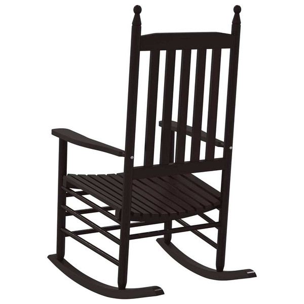 Rocking Chairs with Curved Seats 2 pcs Brown Solid Wood Poplar A949-3281587