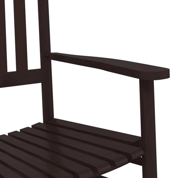 Rocking Chairs with Curved Seats 2 pcs Brown Solid Wood Poplar A949-3281587