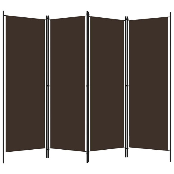 4-Panel Room Divider Brown 78.7"x70.9 A949-320720