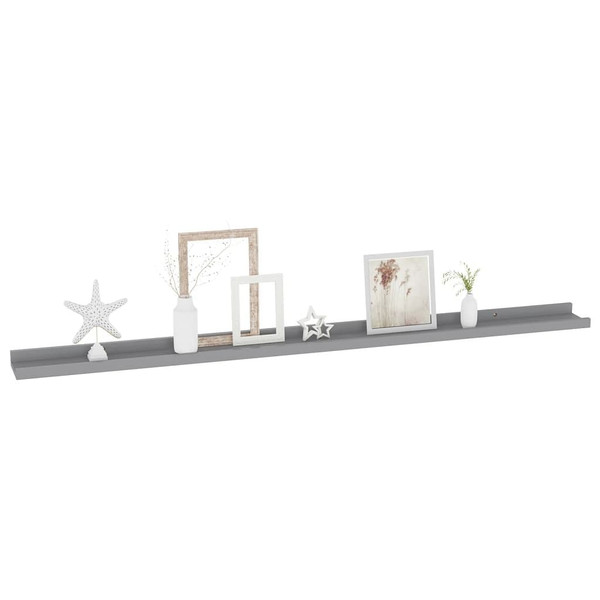 Wall Shelves 2 pcs Gray 45.3"x3.5"x1.2 A949-326673