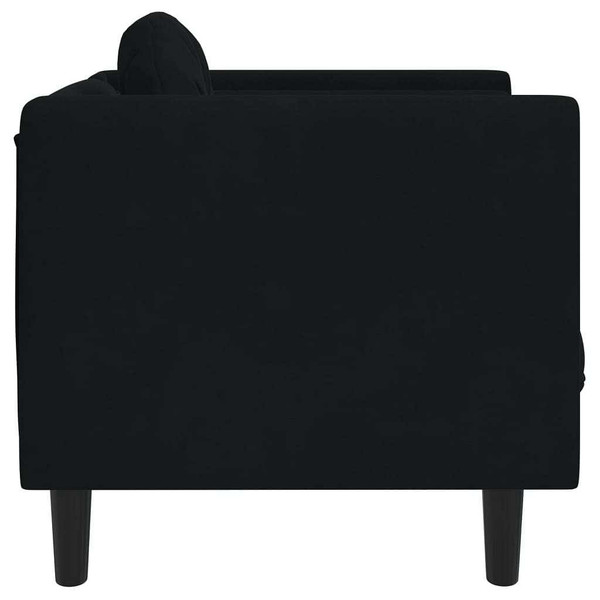  Sofa Chair with Cushion Black Velvet A949-372627