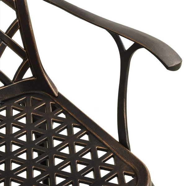 Patio Chairs 6 pcs Cast Aluminum Bronze A949-3216319