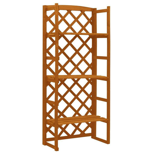 Plant Stand with Trellis Orange 23.6"x11.8"x55.1" Solid Firwood A949-314834