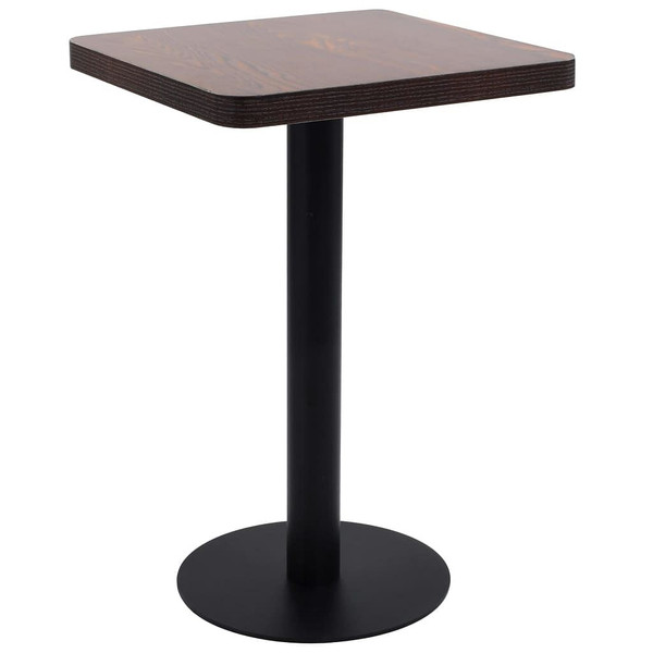 Bistro Table Dark Brown 19.7"x19.7" MDF A949-286428