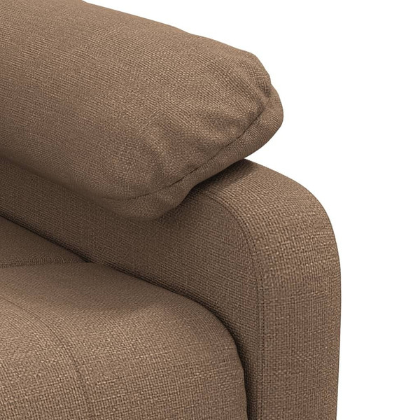 Massage Recliner Brown Fabric A949-289676