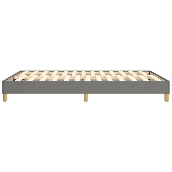 Box Spring Bed Frame Dark Gray Queen Fabric (US Only) A949-3120656
