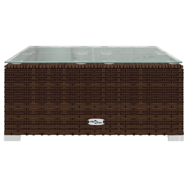  7 Piece Patio Lounge Set with Cushions Poly Rattan Brown A949-3102219