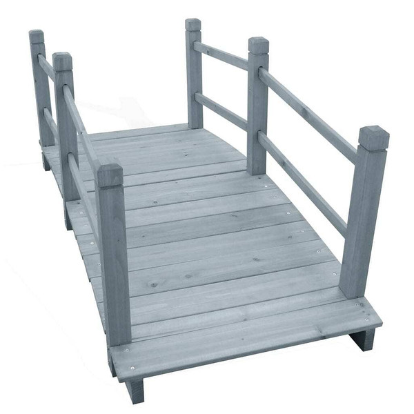  Garden Bridge Gray 55.1"x23.6"x22" Solid Firwood A949-310040
