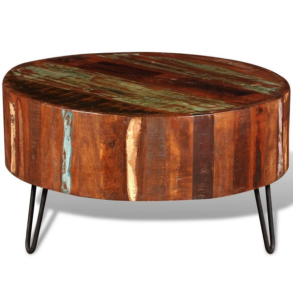  Coffee Table Solid Reclaimed Wood Round A949-241626