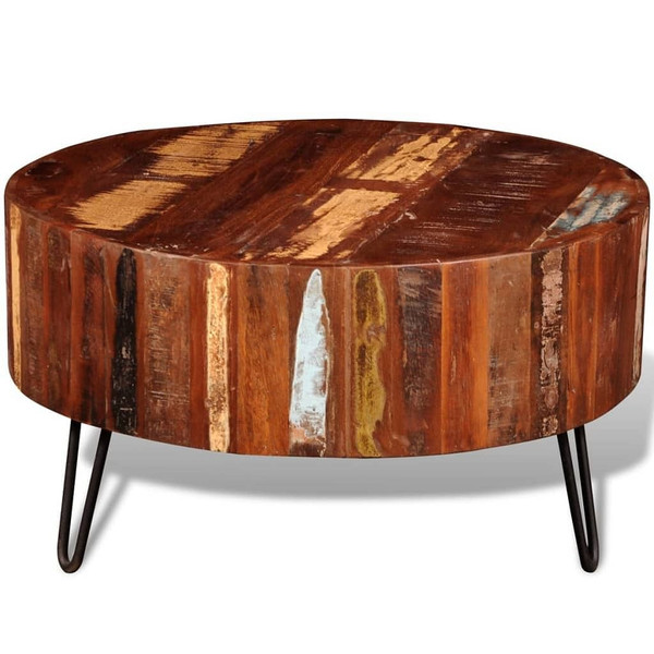  Coffee Table Solid Reclaimed Wood Round A949-241626