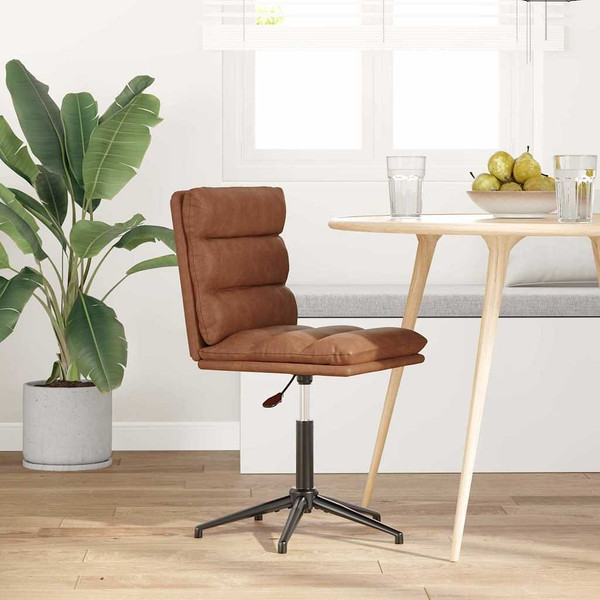  Dining Chair Brown Faux Leather A949-4101306