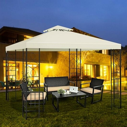 2 Tiers 10 x 10 Feet Patio Gazebo Canopy Tent B593-OP70663