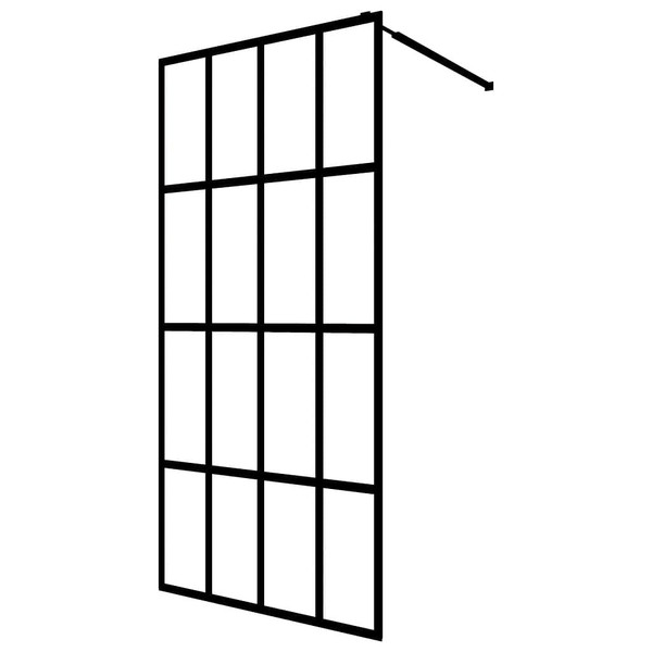 Walk-in Shower Screen Clear Tempered Glass 39.4"x76.8 A949-145676