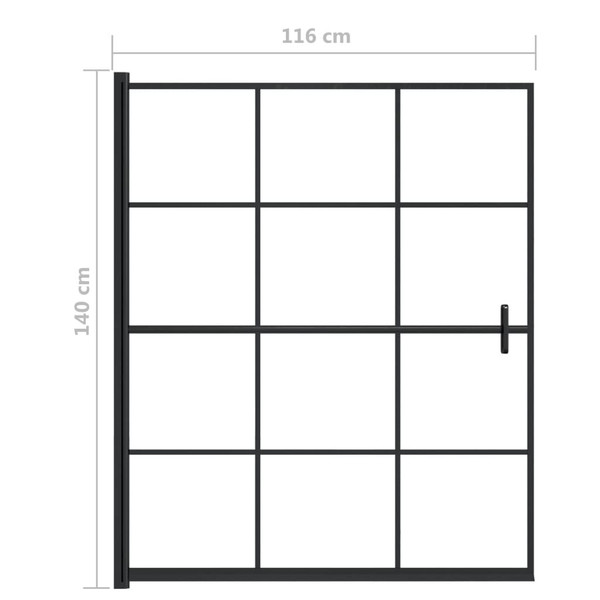 Shower Enclosure ESG 45.7"x55.1" Black A949-150748