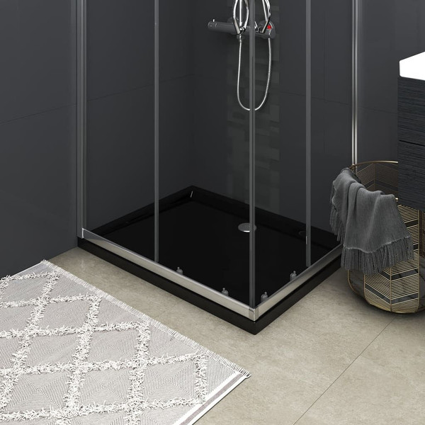 Rectangular ABS Shower Base Tray Black 31.5"x39.4 A949-148912