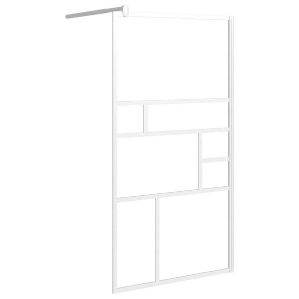 Walk-in Shower Wall 45.3"x76.8" ESG Glass White A949-151871