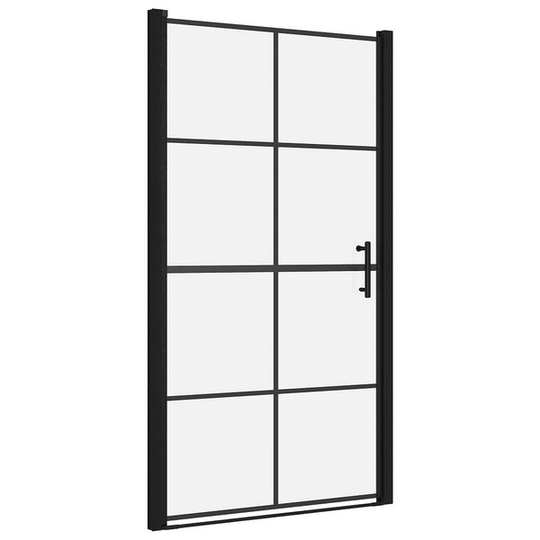 Shower Doors Tempered Glass 39.4"x70.1" Black A949-148892