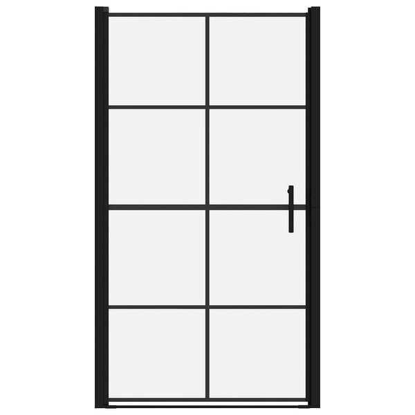Shower Doors Tempered Glass 39.4"x70.1" Black A949-148892