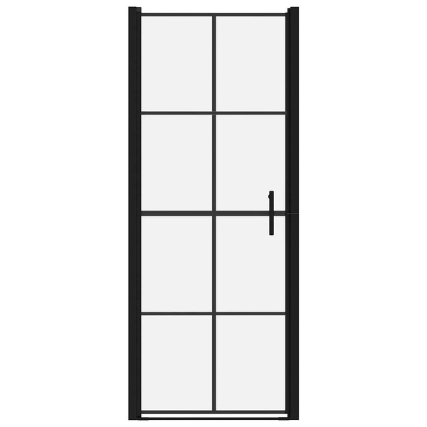 Shower Door Tempered Glass 35.8"x76.8" Black A949-148891