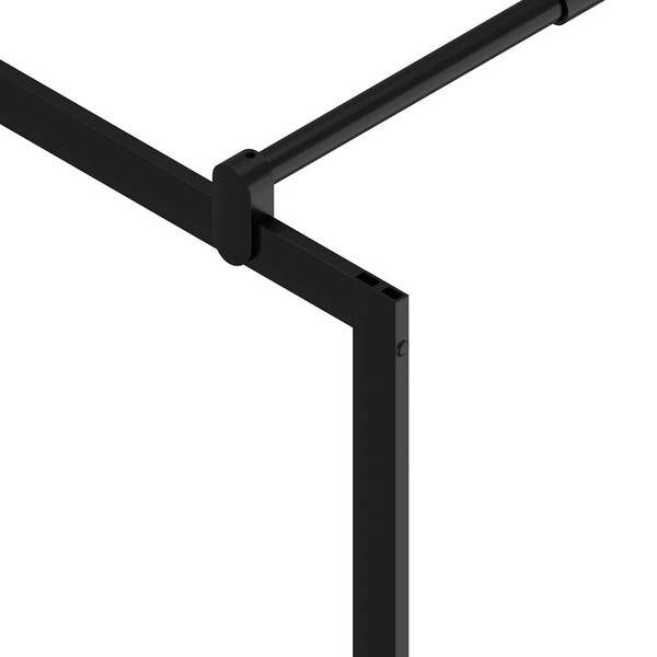 Walk-in Shower Wall with Clear ESG Glass Black 35.4"x76.8 A949-149149