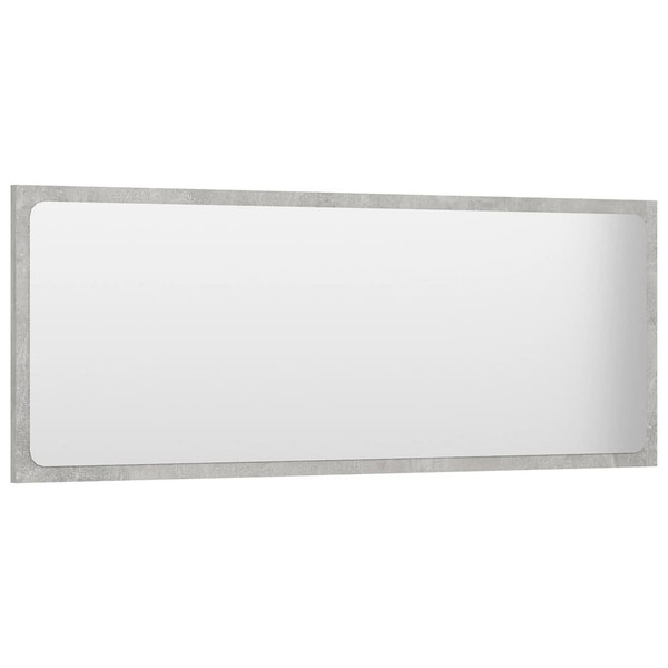  Bathroom Mirror Concrete Gray 39.4"x0.6"x14.6" Engineered Wood A949-804634
