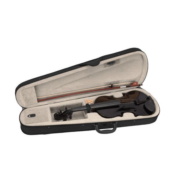 New 4/4 Acoustic Violin Case Bow Rosin Black T575-S0671284942