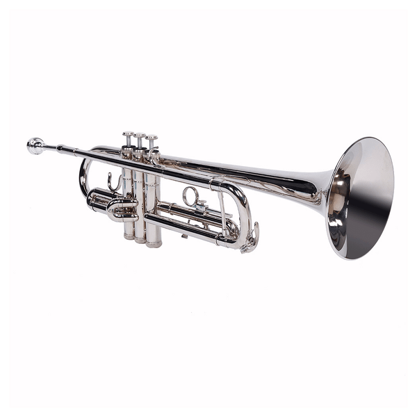 Nickelplated Drop B Adjustable Trumpet Gloves Set Silver T575-S0671272255