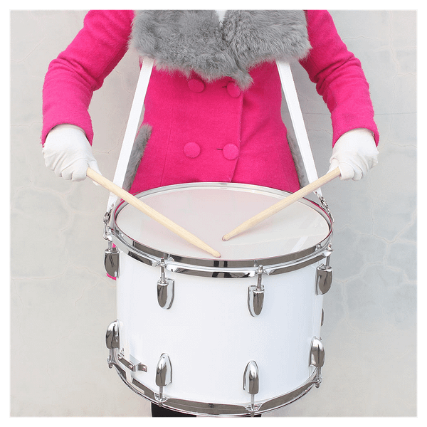 14 x10 inches Marching Drum   Drumsticks   Key   Strap White T575-S0671289637