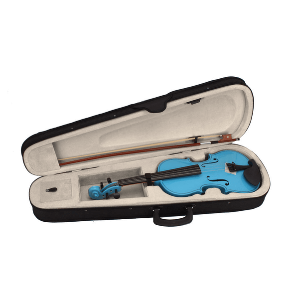 4/4 Acoustic Violin   Case   Bow   Rosin Sky Blue T575-S0671267233