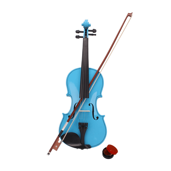 4/4 Acoustic Violin   Case   Bow   Rosin Sky Blue T575-S0671267233