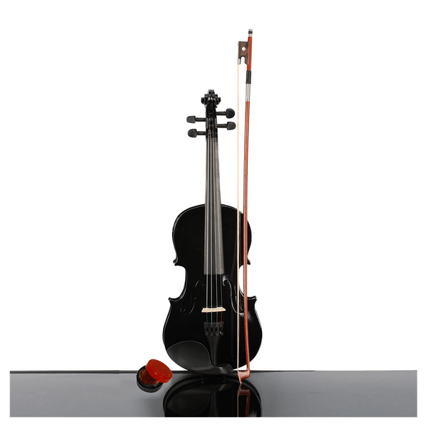 New 3/4 Acoustic Violin Case Bow Rosin Black T575-S0671272417
