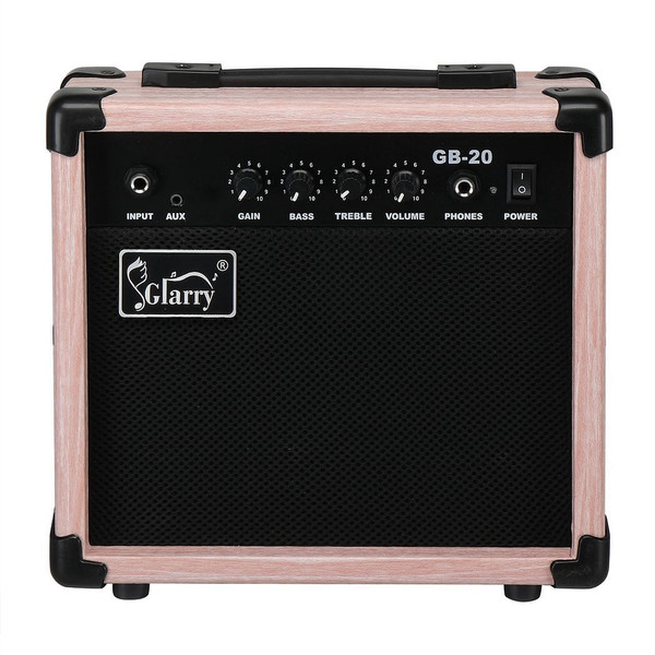 Glarry 20W GB-20 Electric Bass Guitar Amplifier Natural Color T575-S0671288049